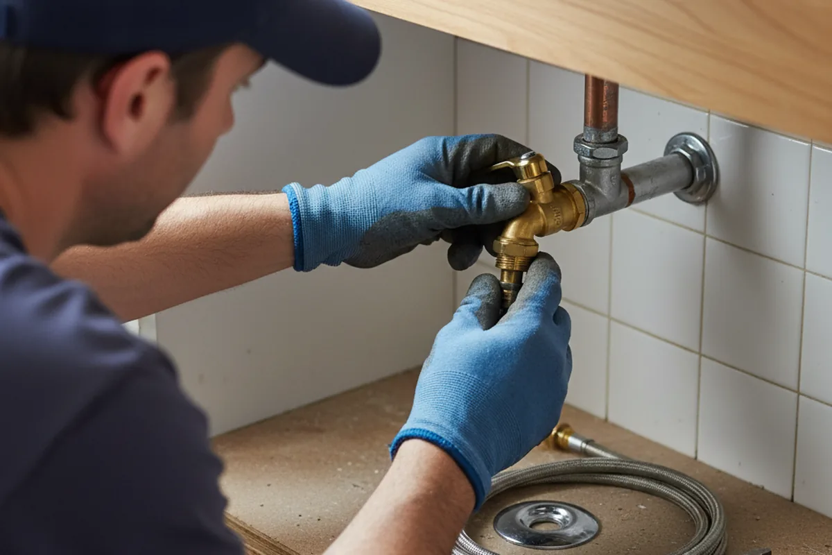 Shutoff valve and fitting work during Repiping in Romance